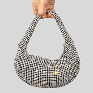 Rhinestone Crescent hand Bag – Glam Statement Piece
